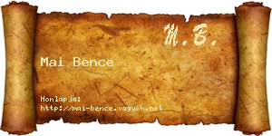 Mai Bence névjegykártya